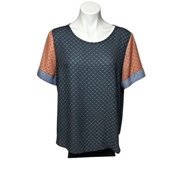 ModCloth mixed fresh daily short sleeve top size XL - Picture 2 of 13